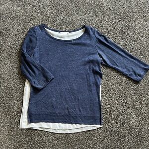 Bailey 44 Navy and White Knit Top